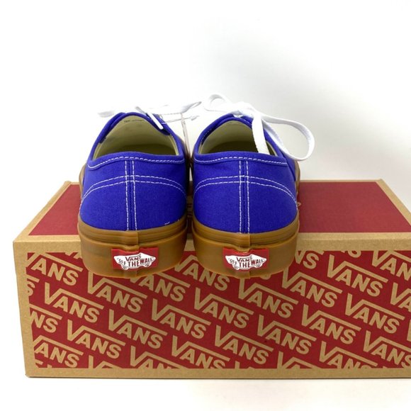 🌿Sale🌿 Vans Authentic Gum Spectrum Blue Canvas Sneakers Men's Size VN0A348A3ZE - Picture 4 of 11
